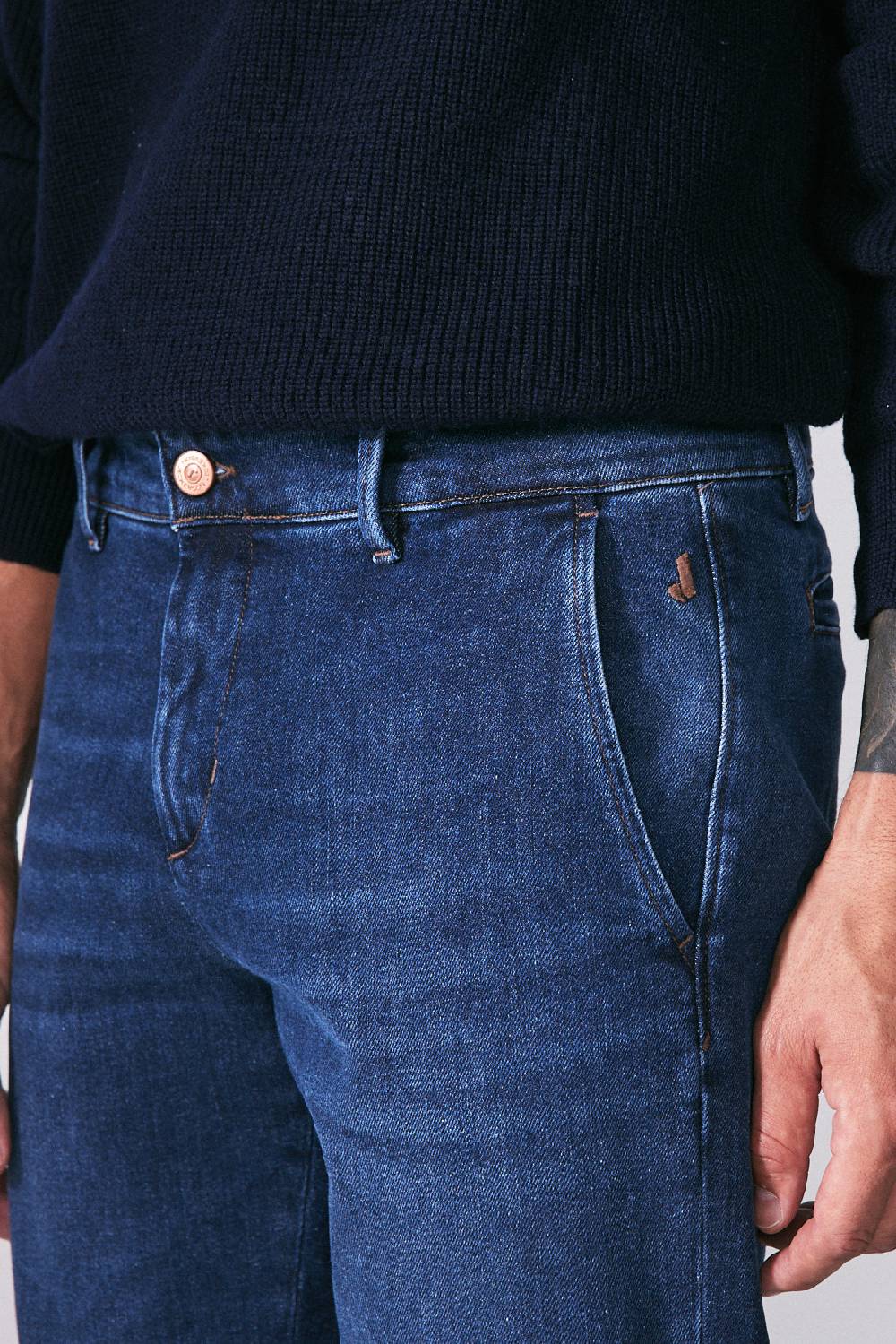 Jeckerson Chino tasca america in denim blu scuro Promozione Limitata
