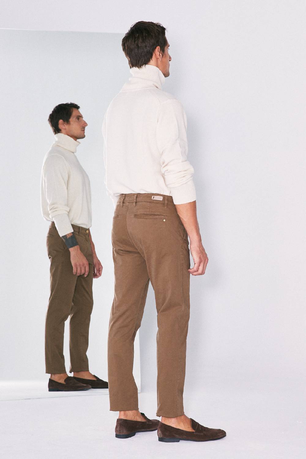 Jeckerson Chino slim fit in gabardina stretch Fino Al -60%