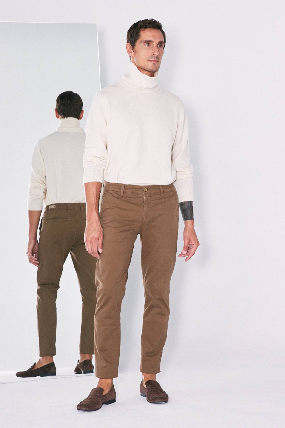 Jeckerson Chino slim fit in gabardina stretch Fino Al -60%
