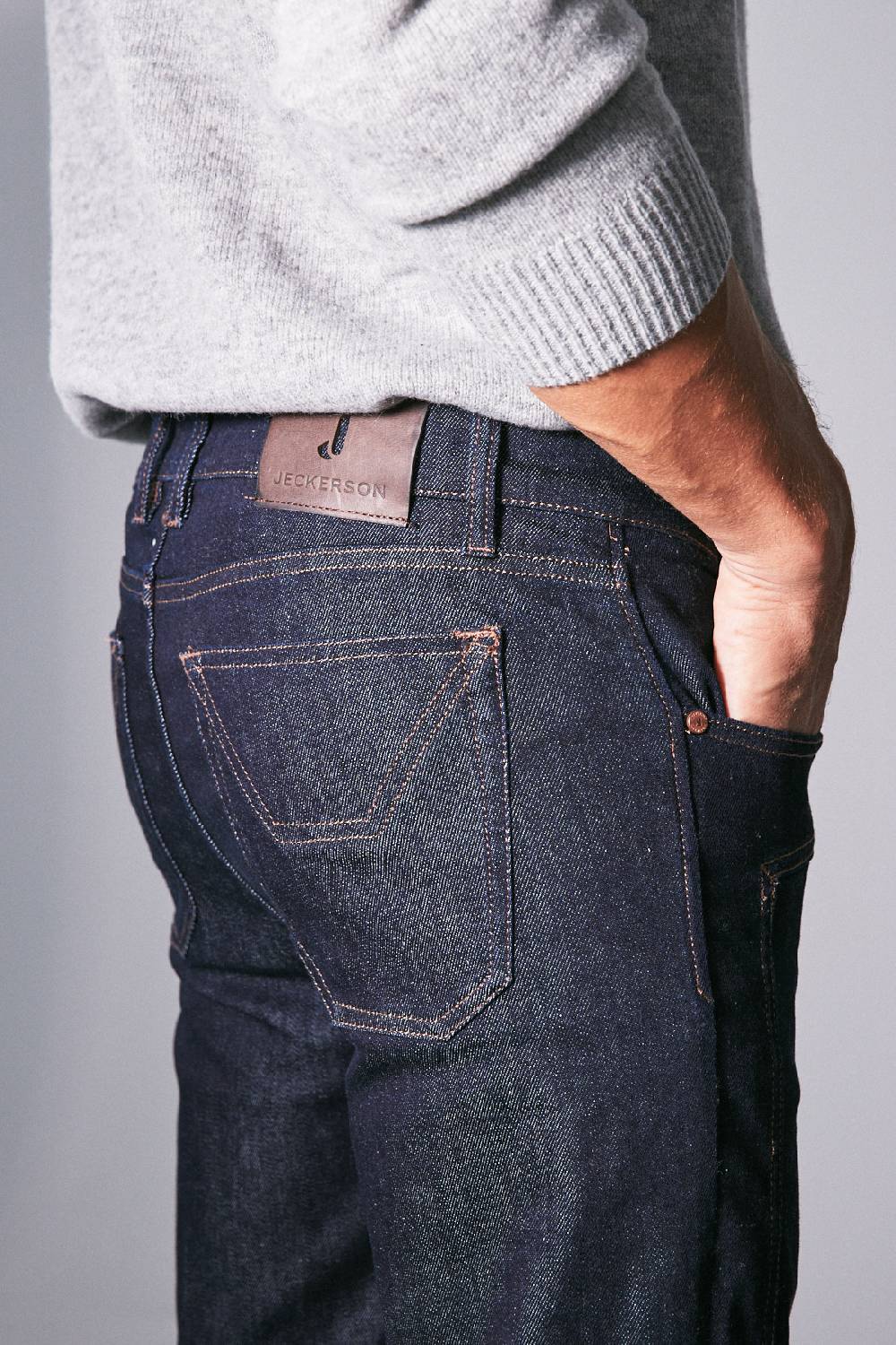 Jeckerson Pantalone 5 tasche con toppa in denim Shopping Online