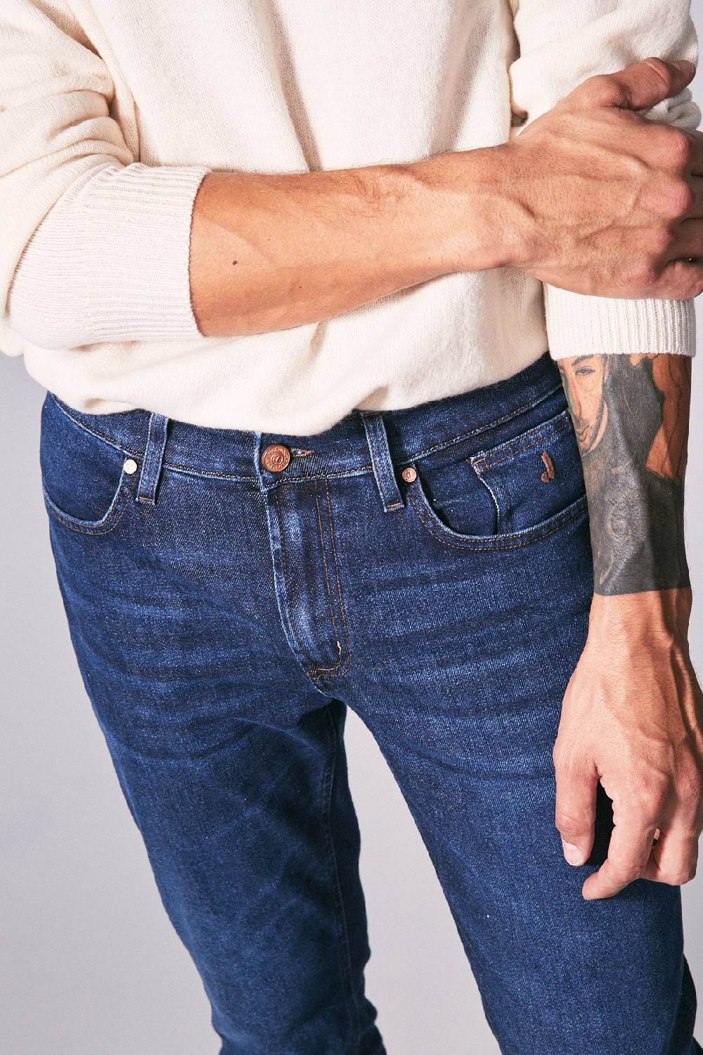 Jeckerson Pantalone 5 tasche slim fit in denim Prezzo Ridotto