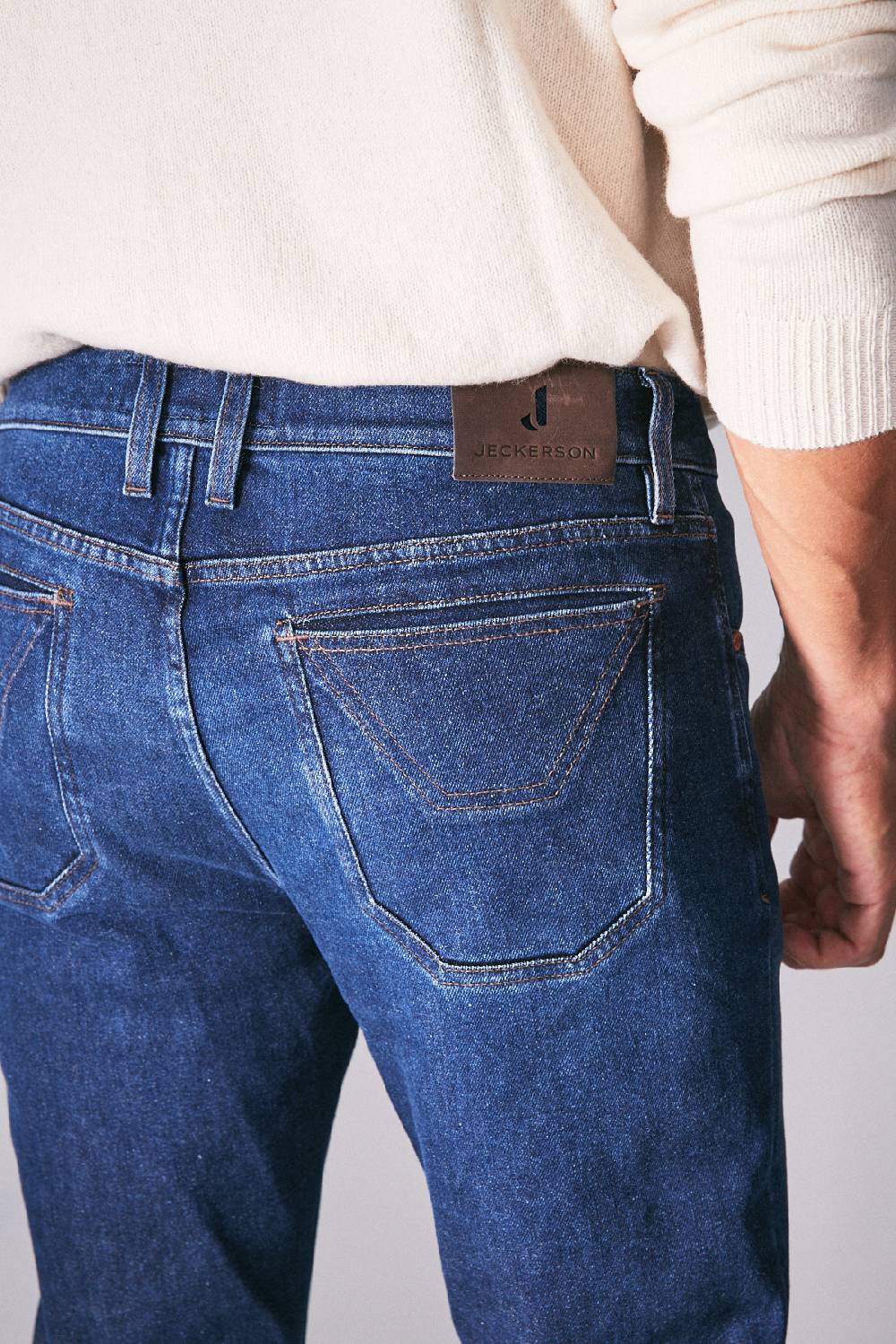 Jeckerson Pantalone 5 tasche slim fit in denim Prezzo Ridotto