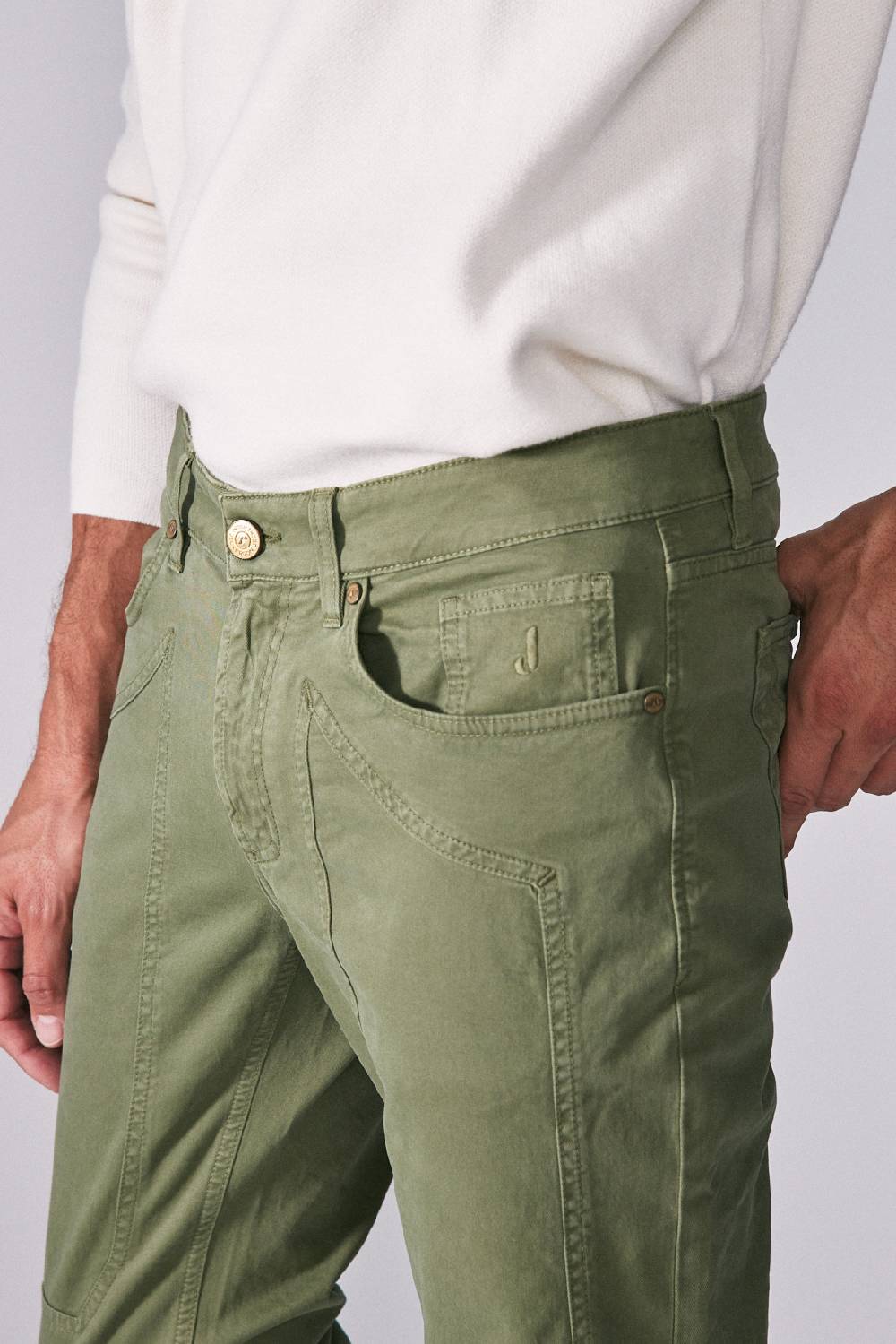 Jeckerson Pantalone slim fit con toppa Presa
