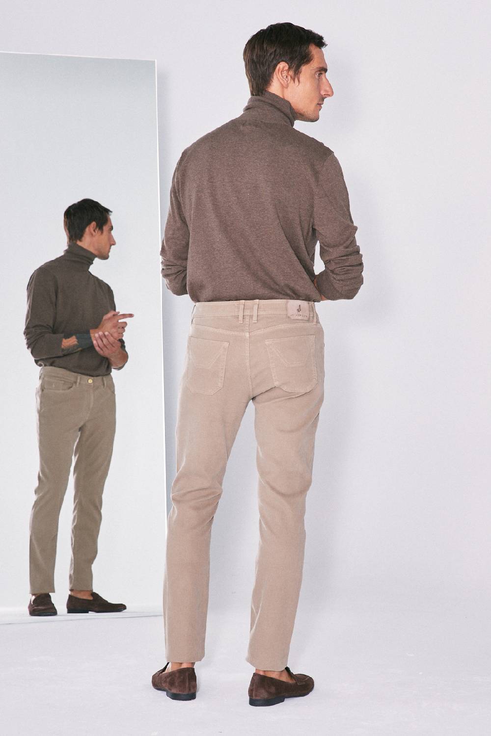 Jeckerson Pantalone slim fit in cotè de cheval Black Friday