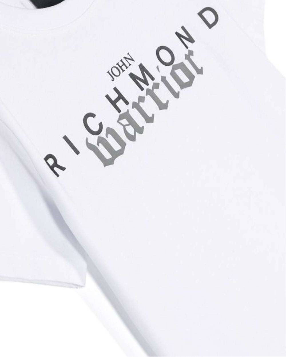 John Richmond kids T-shirt con logo sul davanti Promozione Limitata