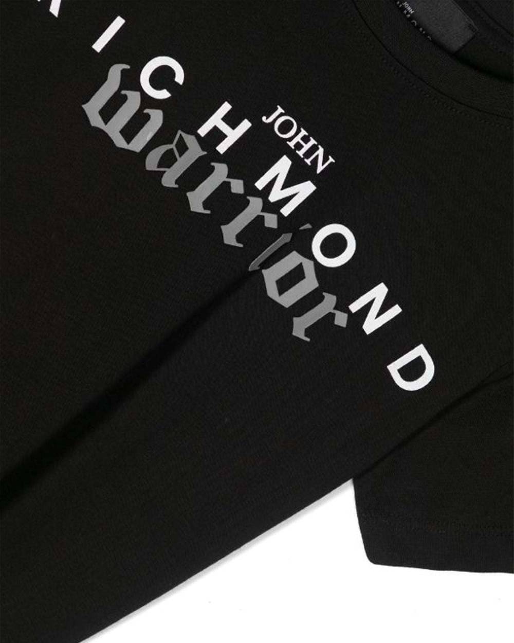 John Richmond kids T-shirt con logo sul davanti Promozione Limitata