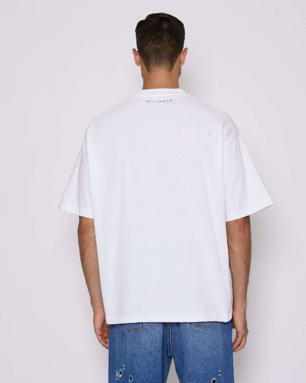 John Richmond T-shirt over con logo sul davanti Spedizione Gratuita