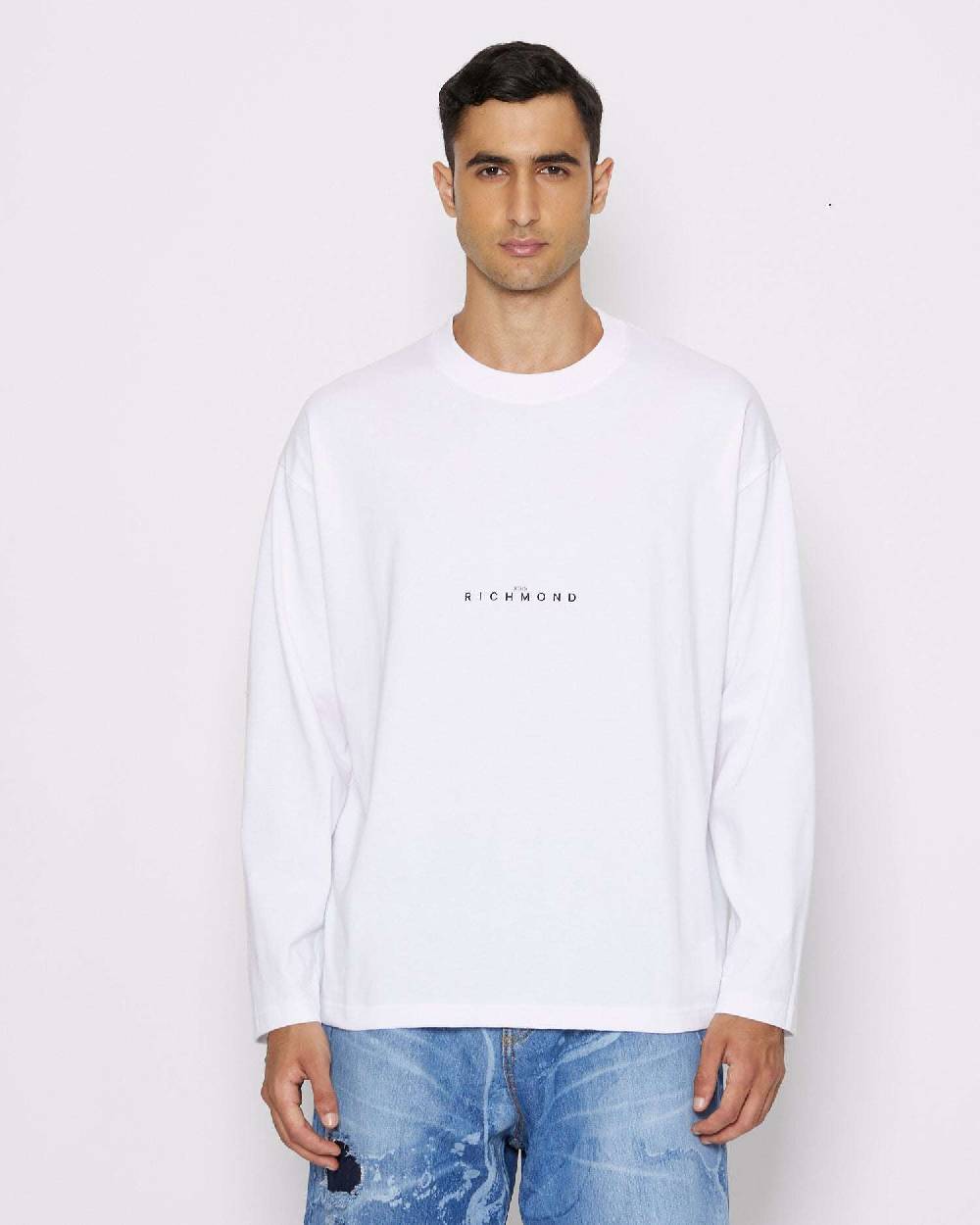 John Richmond T-shirt over con logo sul davanti Soddisfazione Garantita