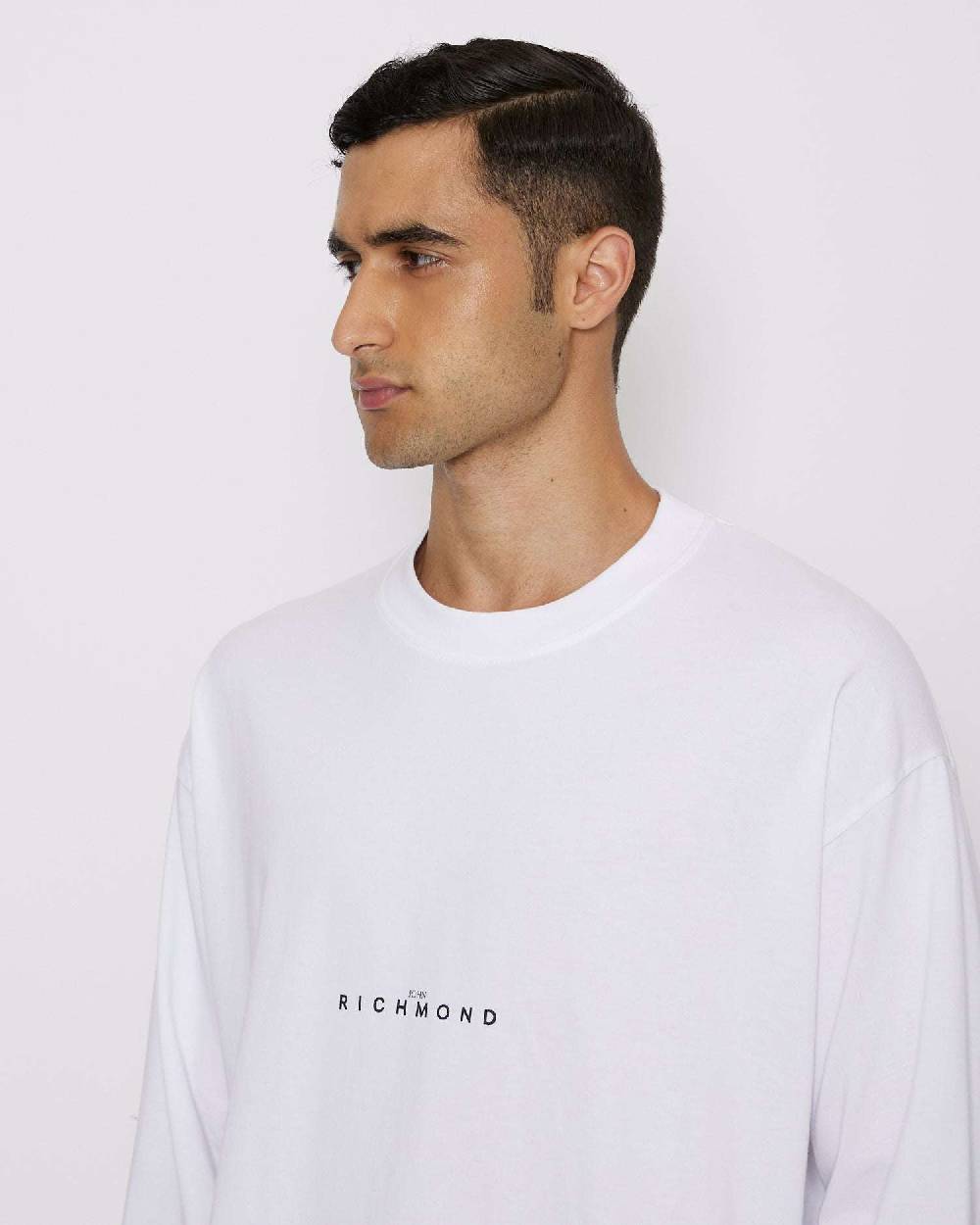 John Richmond T-shirt over con logo sul davanti Soddisfazione Garantita