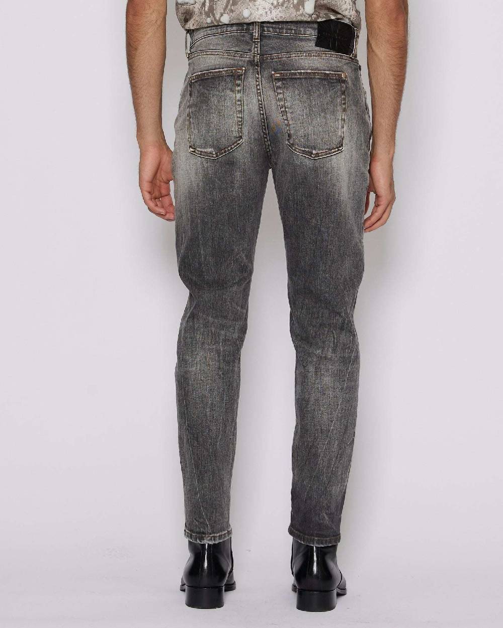 John Richmond Jeans slim con lavaggio a contrasto Prezzo Ridotto