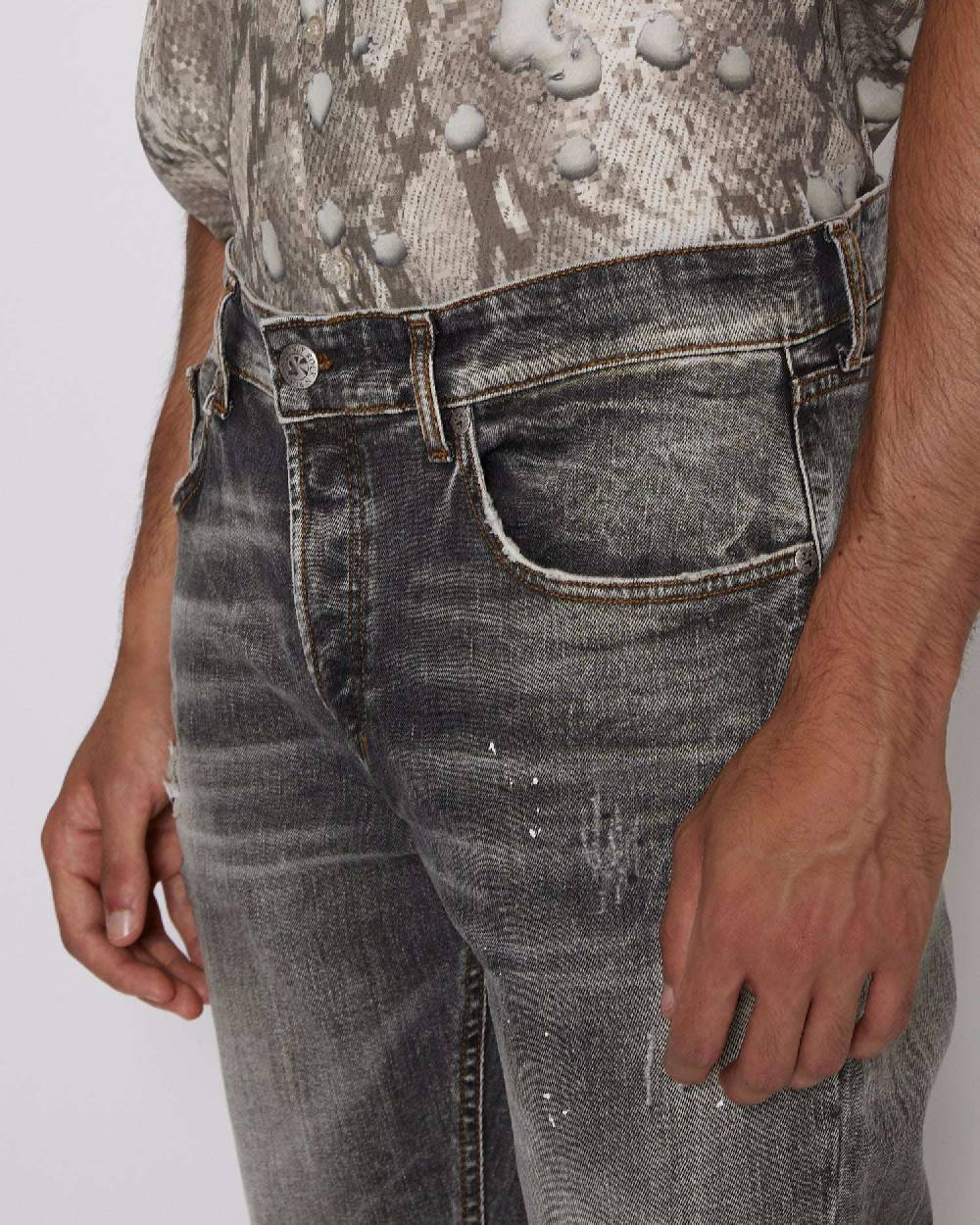 John Richmond Jeans slim con lavaggio a contrasto Prezzo Ridotto