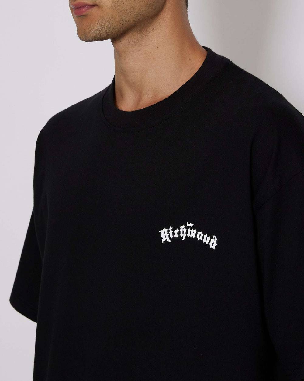 John Richmond T-shirt over con logo sul davanti Presa