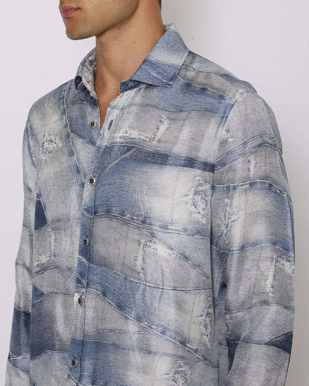 John Richmond Camicia con pattern tone sur tone Spedizione Gratuita