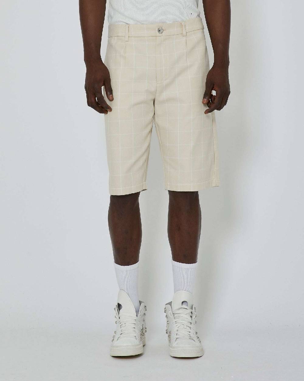 John Richmond Bermuda con pattern check Fino Al -60%
