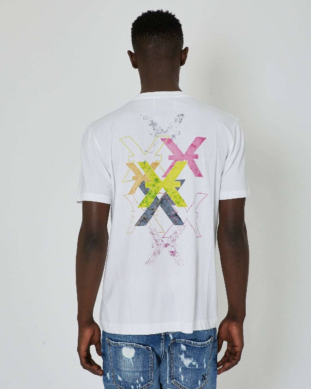 John Richmond T-shirt con stampa applicata sul retro Prezzo Ridotto