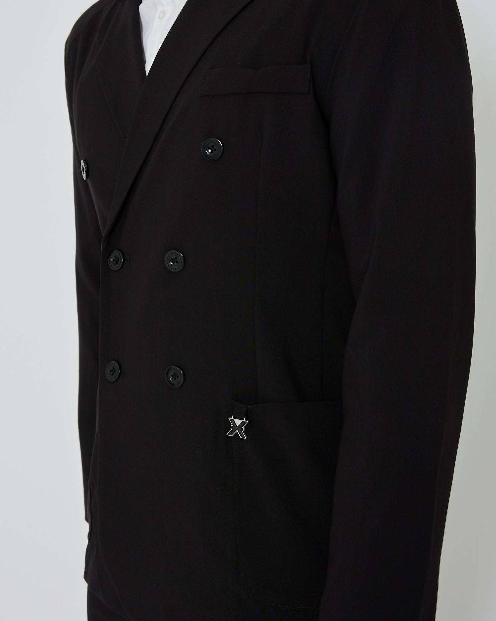 John Richmond Blazer doppiopetto con etichetta metallica logata Presa