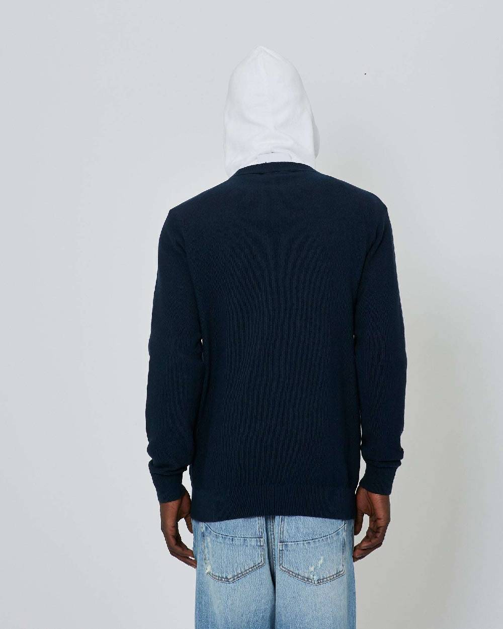 John Richmond Maglia bicolor con logo impresso sul davanti Offerta