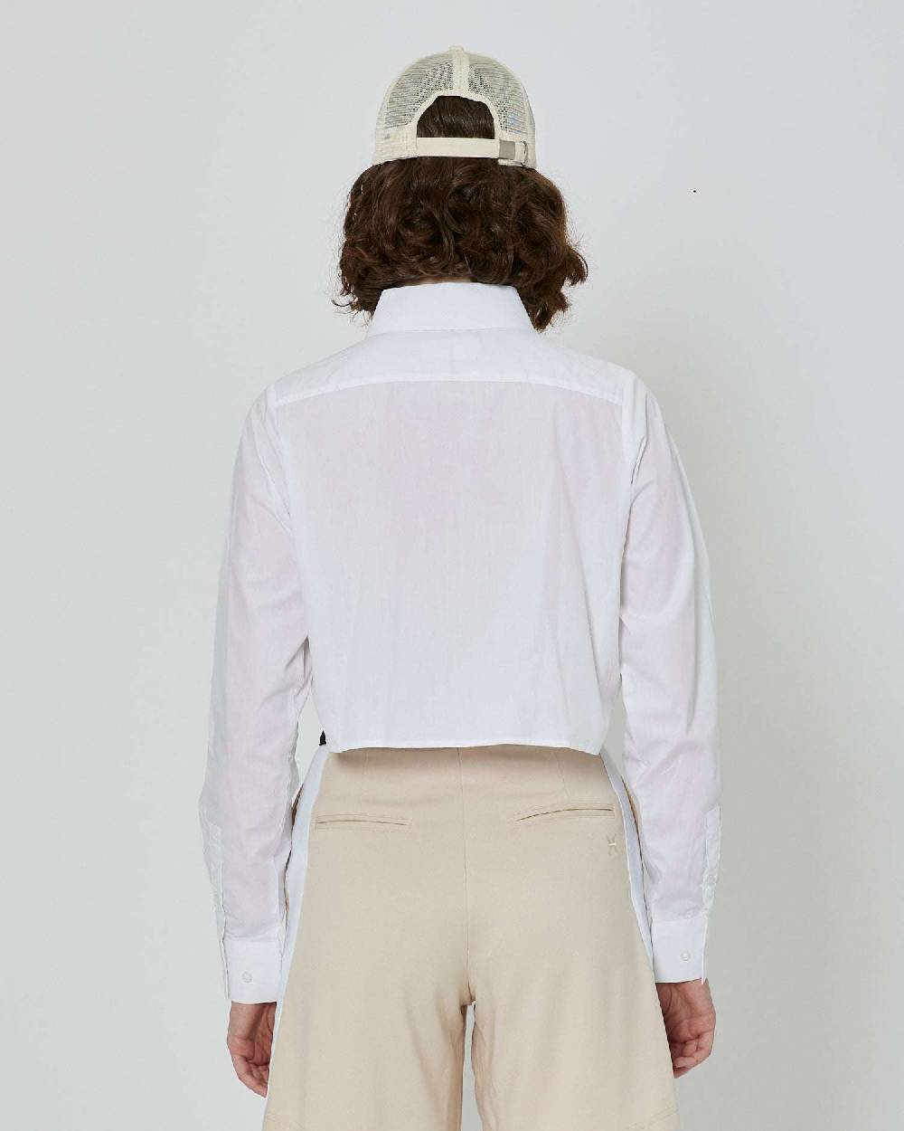 John Richmond Camicia crop con tasca sul davanti e logo ricamato Spedizione Gratuita