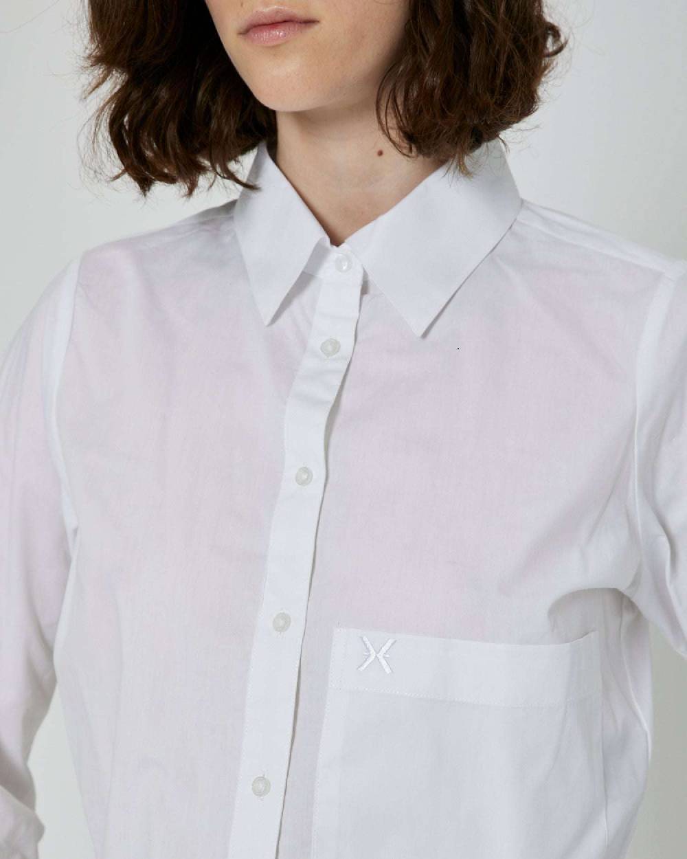 John Richmond Camicia crop con tasca sul davanti e logo ricamato Spedizione Gratuita