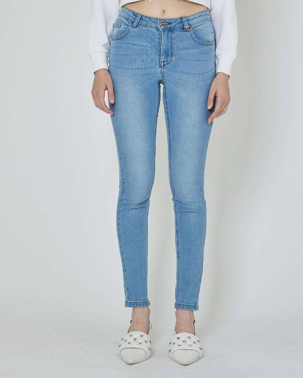 John Richmond Jeans slim con logo ricamato sul retro Fino Al -60%