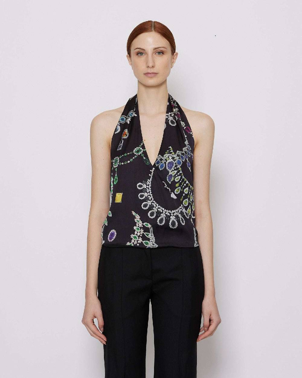 John Richmond Top gilet con collo halter Offerte