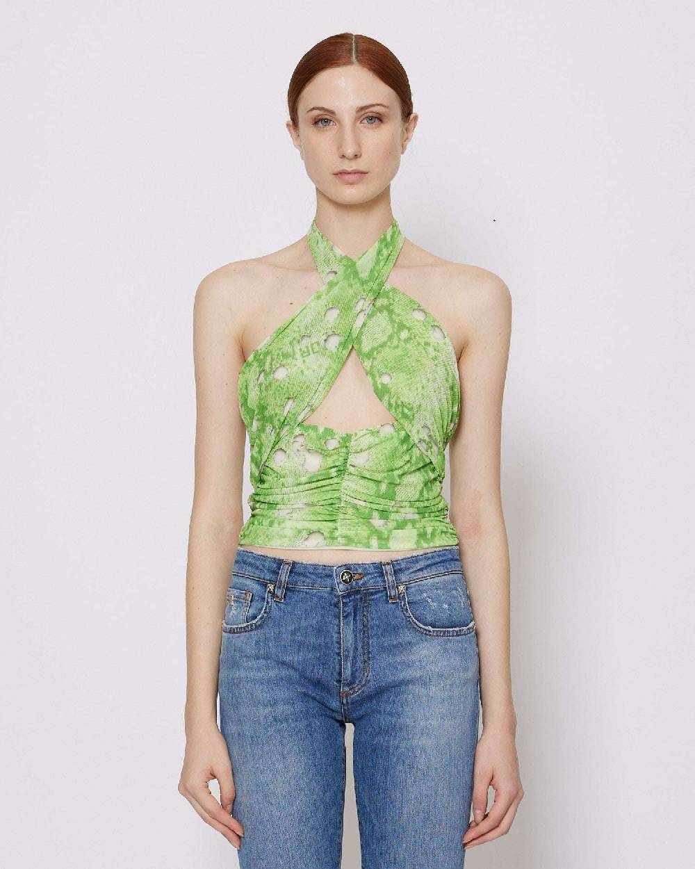 John Richmond Top incrociato con pattern Hotsell