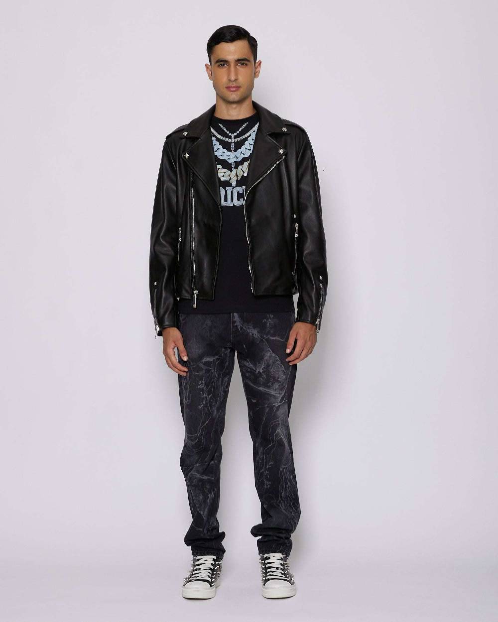 John Richmond Bomber genderless in 100% pelle Vendita Economica