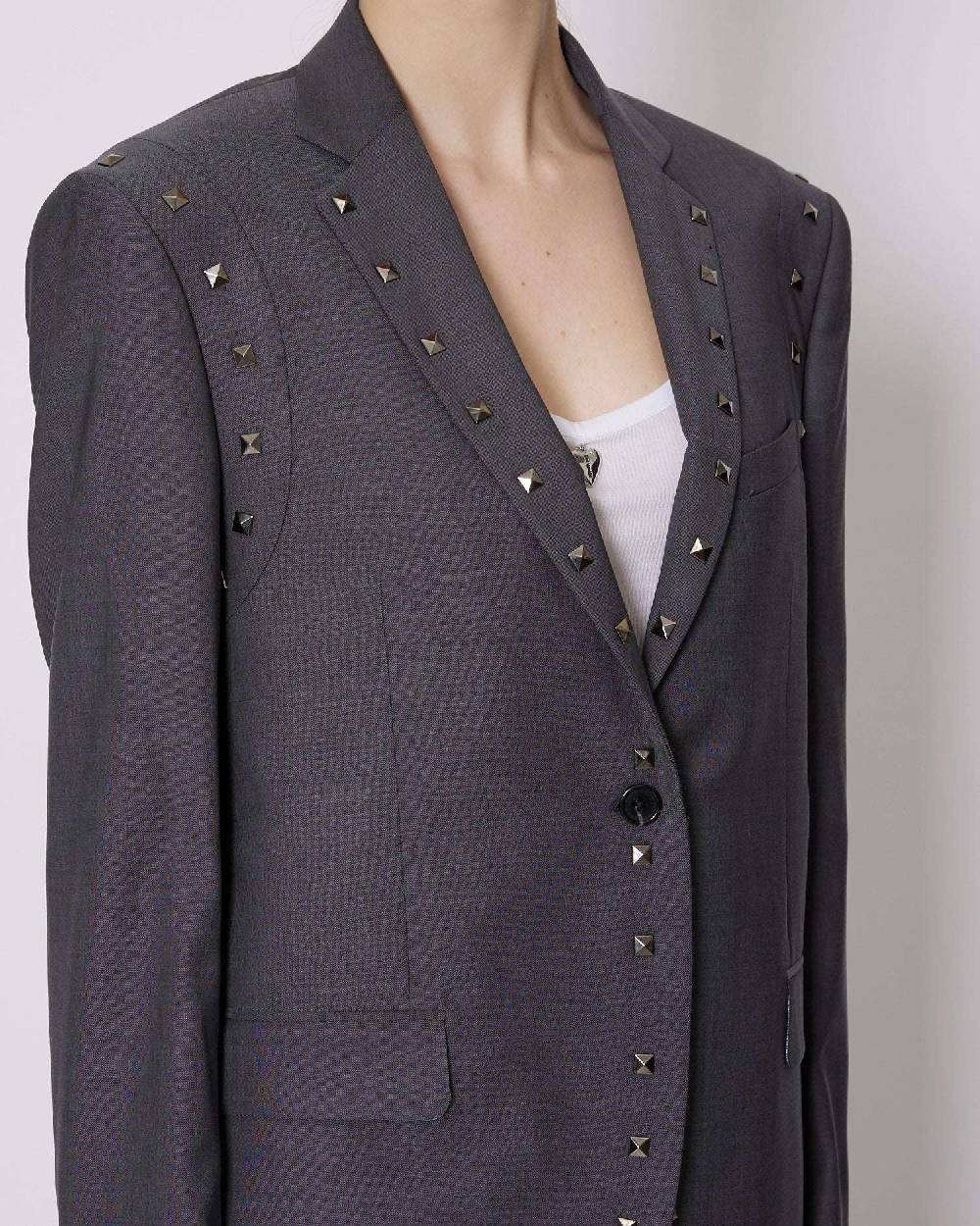 John Richmond Blazer monopetto con applicazioni metalliche Vendite Flash