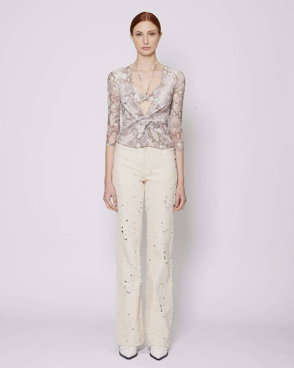 John Richmond Top con pattern