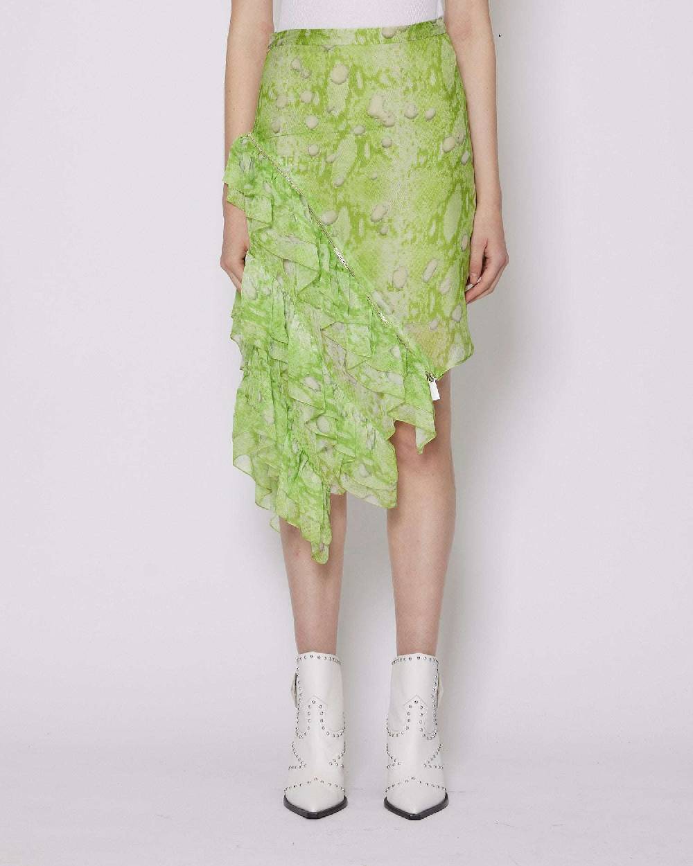 John Richmond Gonna con pattern e balze Moda