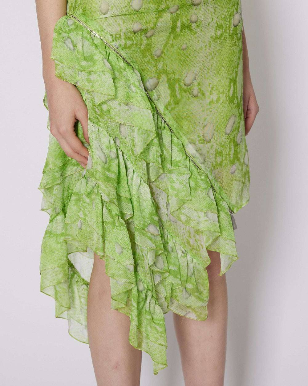 John Richmond Gonna con pattern e balze Moda