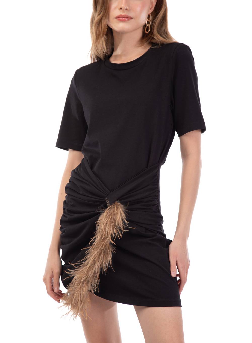 Le Volière Vestito in jersey con o senza piume Le Volière Vestito in jersey con o senza piume