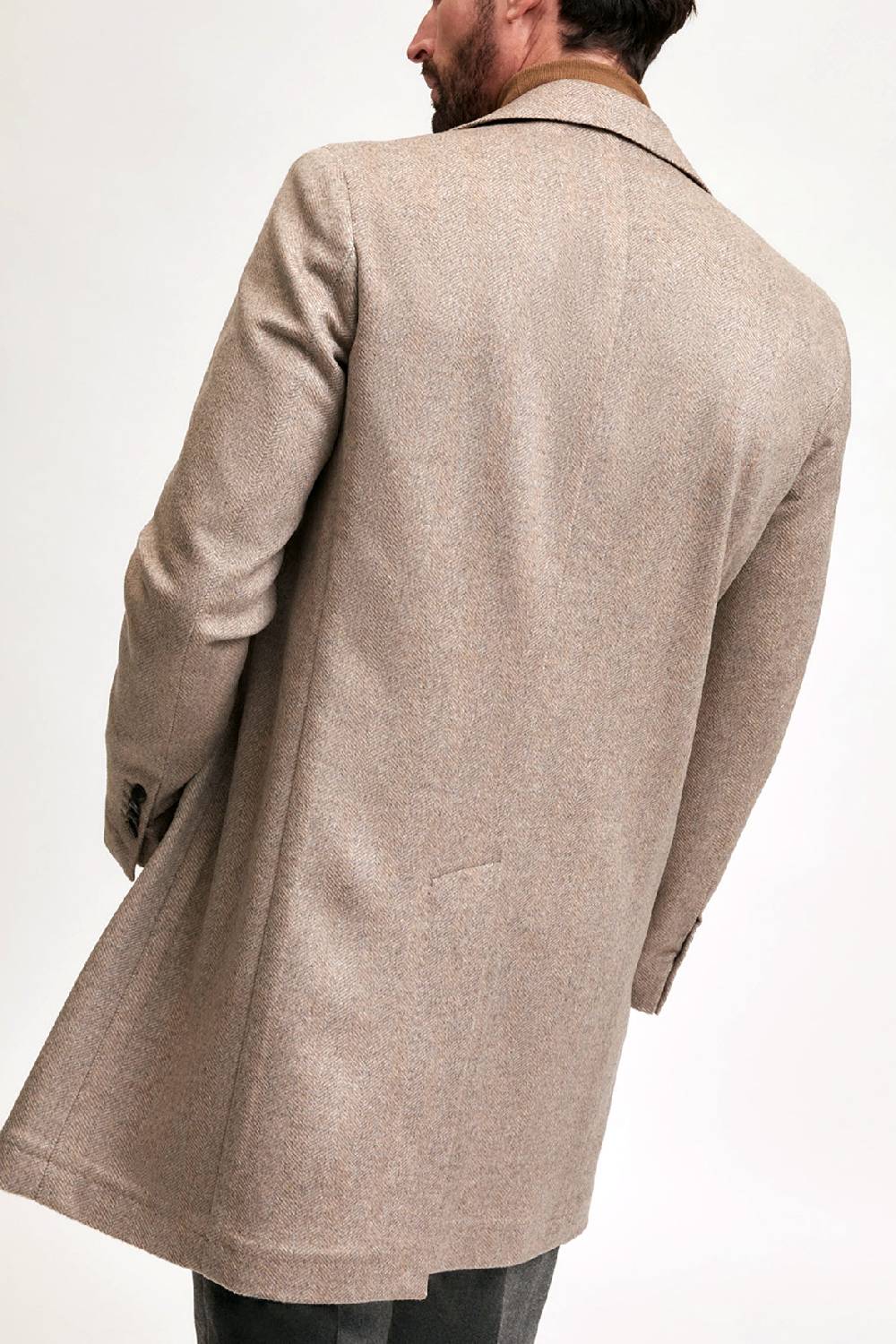 Manzoni 24 Cappotto in lana spigata Outlet