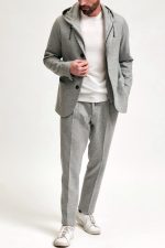 Manzoni 24 Giacca jersey in lana con davantino staccabile Saldi