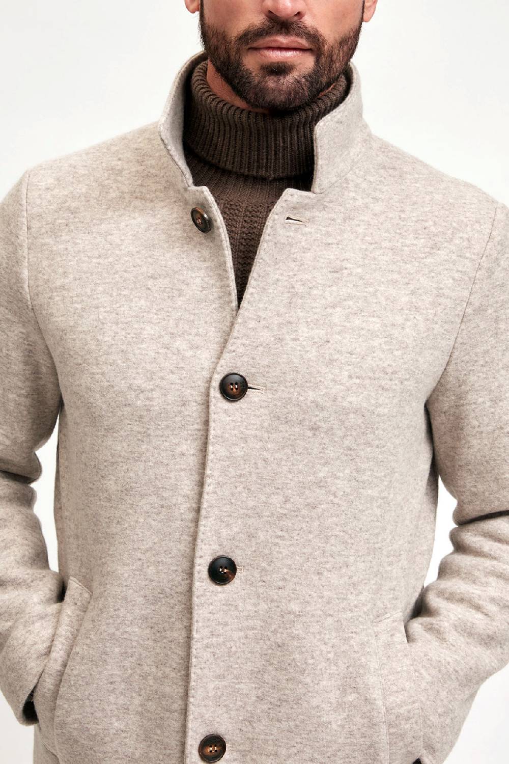 Manzoni 24 Cappotto jersey in tessuto cashmere Loro Piana Offerte