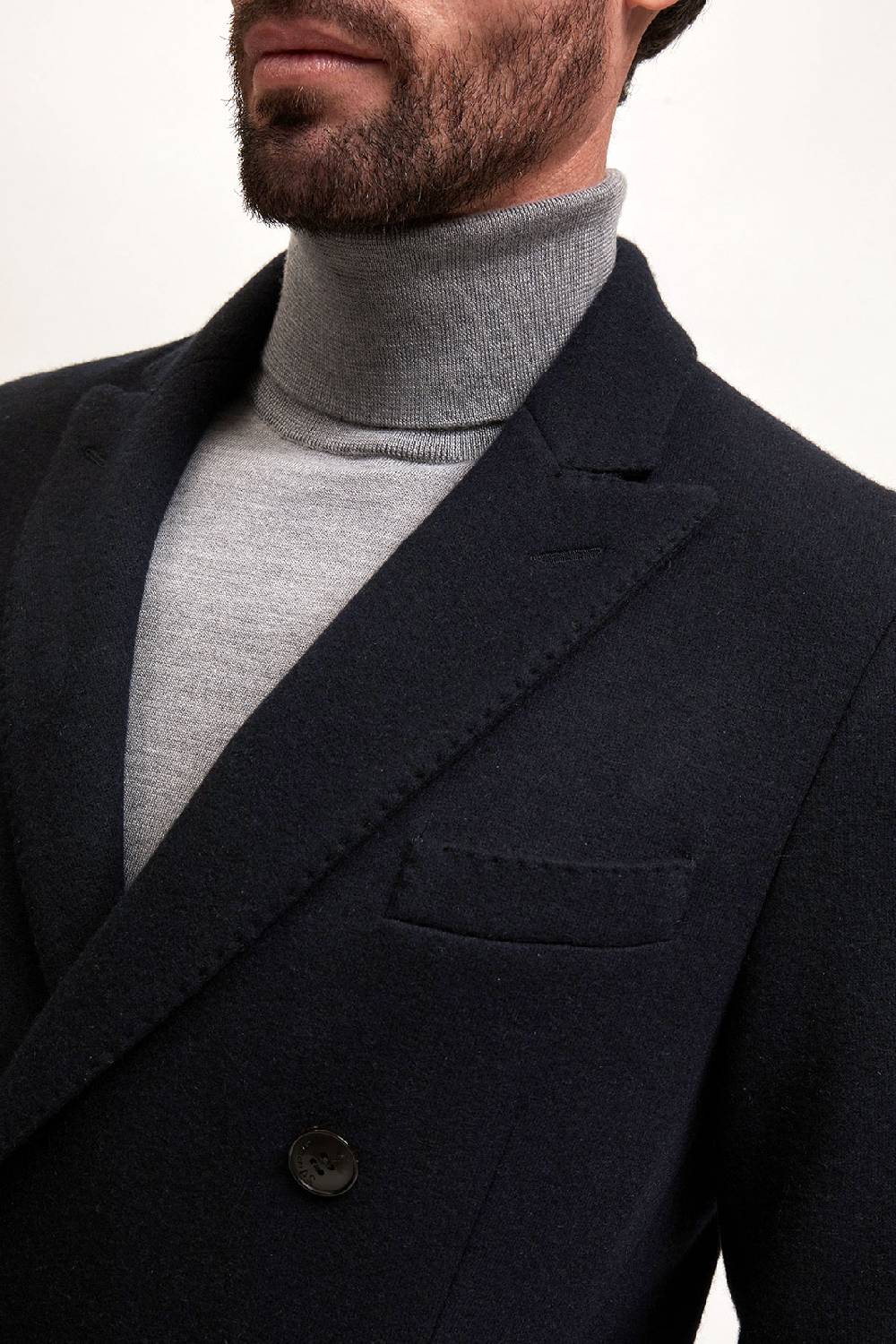 Manzoni 24 Giacca doppiopetto jersey in tessuto cashmere Loro Piana Saldi Di Fabbrica