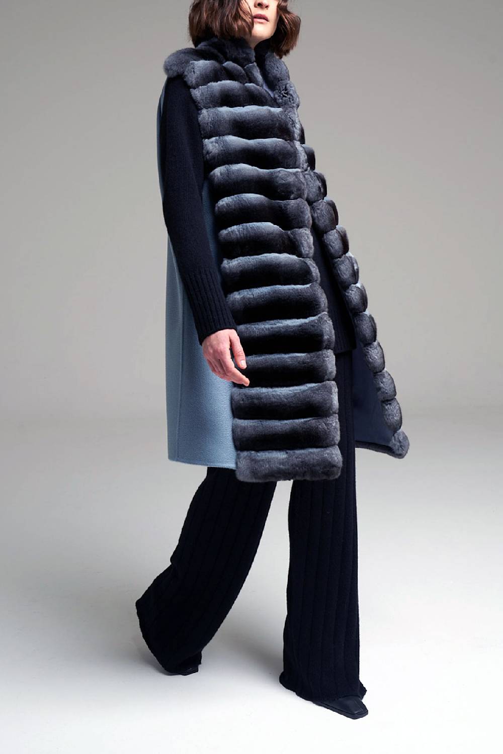 Manzoni 24 Gilet chinchilla con cashmere Soddisfazione Garantita