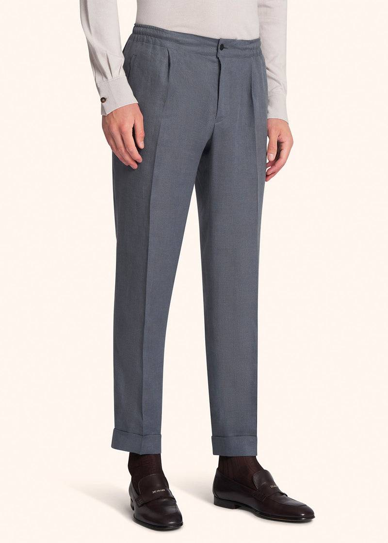 Kiton PANTALONI LINO UPN01H0883815 Sconto