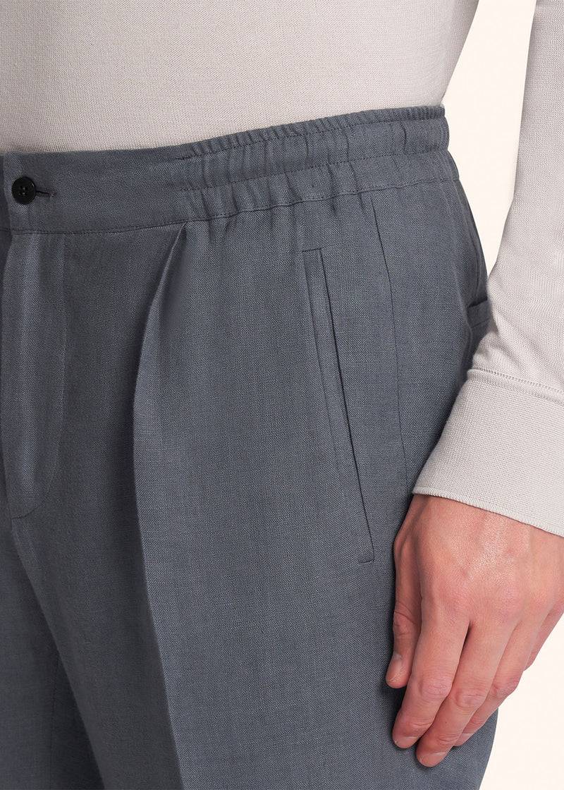 Kiton PANTALONI LINO UPN01H0883815 Sconto