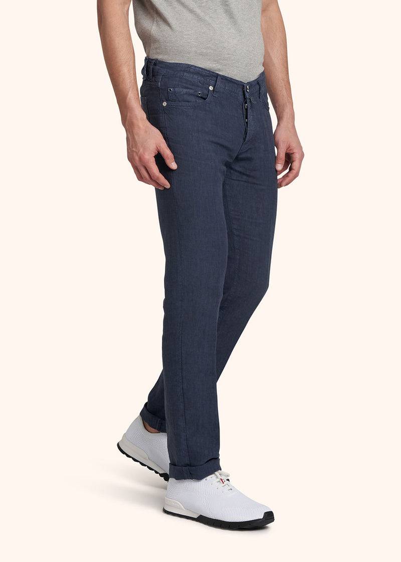 Kiton PANTALONI ULTRA SLIM Lino UPNJSM2J0760A07 Negozi Online