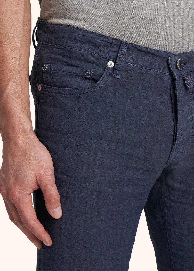Kiton PANTALONI ULTRA SLIM Lino UPNJSM2J0760A07 Negozi Online