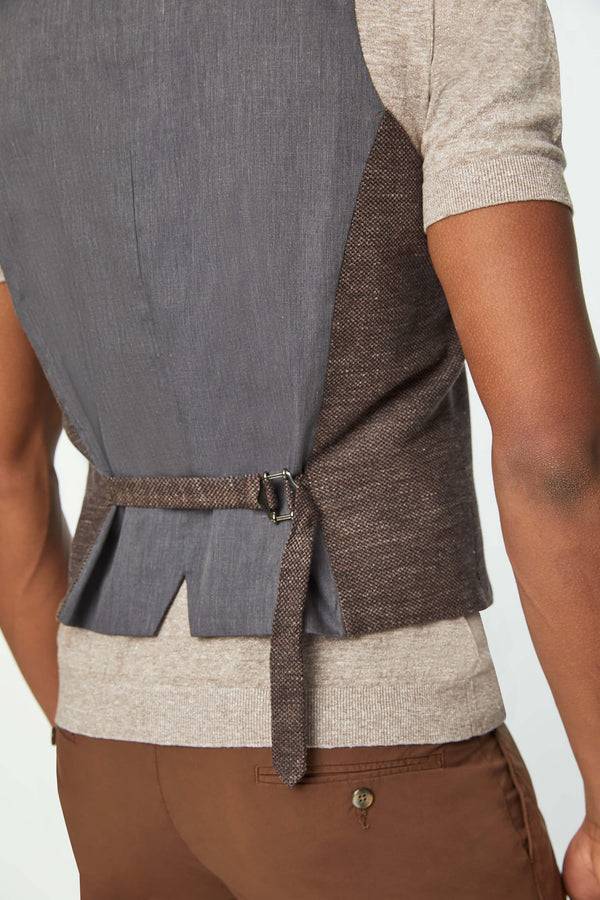 L.B.M. 1911 Gilet DEREK in Jersey marrone Gilet DEREK in Jersey marrone Prezzo Ridotto