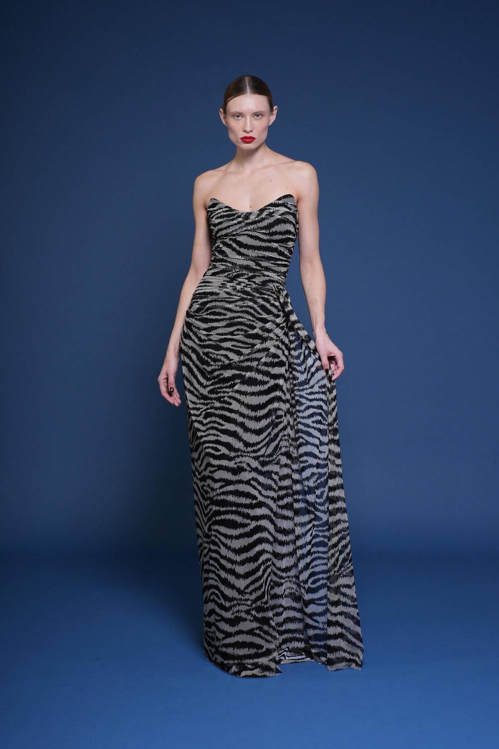 La Petite Robe Di Chiara Boni kriztina printed illusion gown Acquista Ora