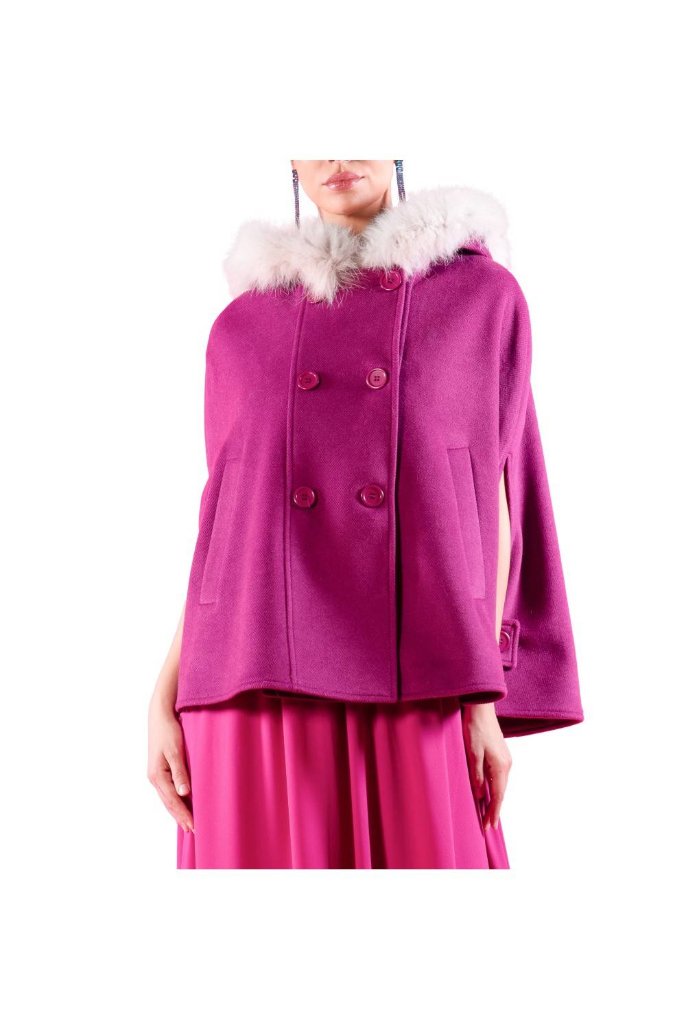 Nualy MANTELLA CON PELLICCIA Promozione Limitata