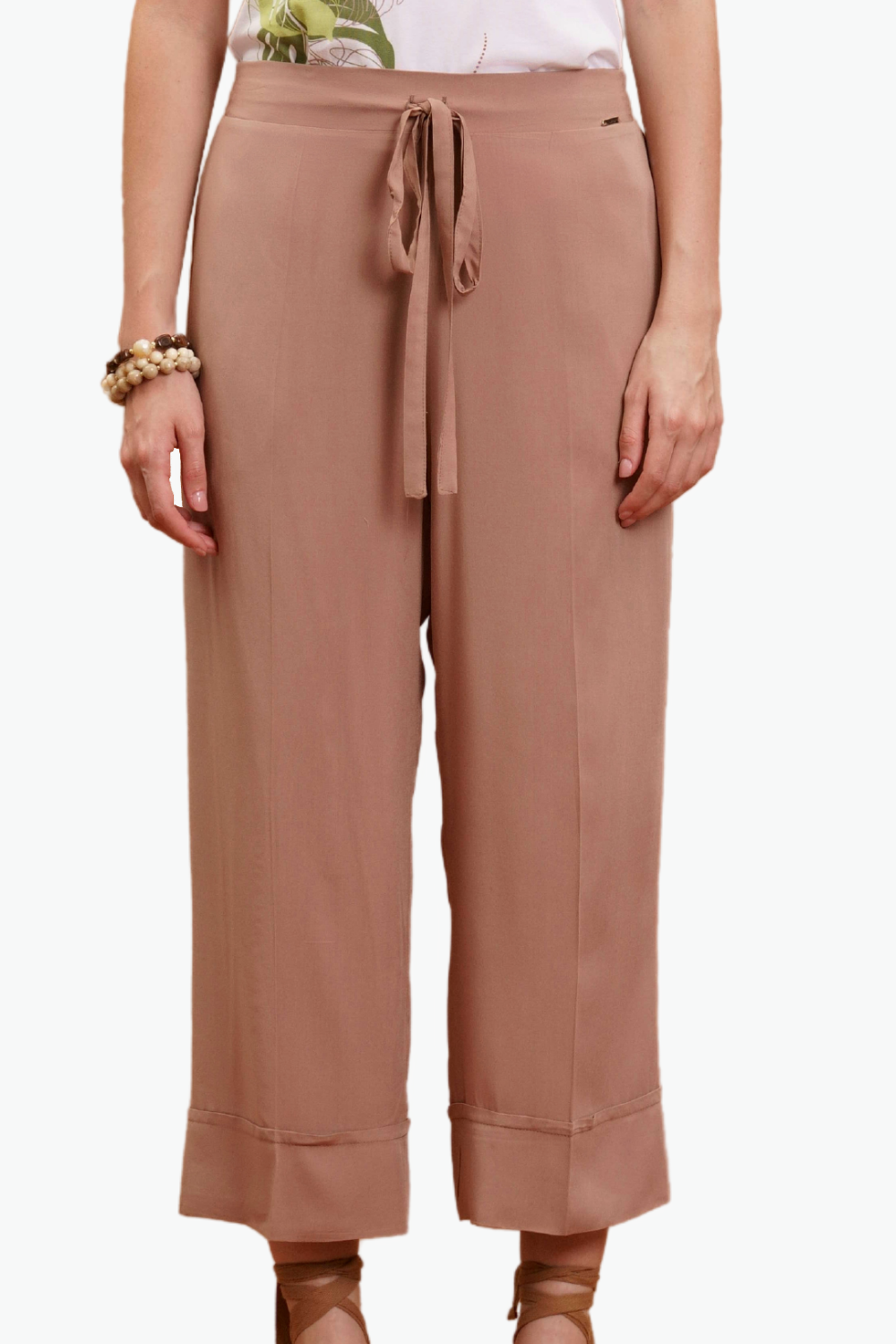 Nualy PANTALONE CON RISVOLTO Saldi Di Fabbrica