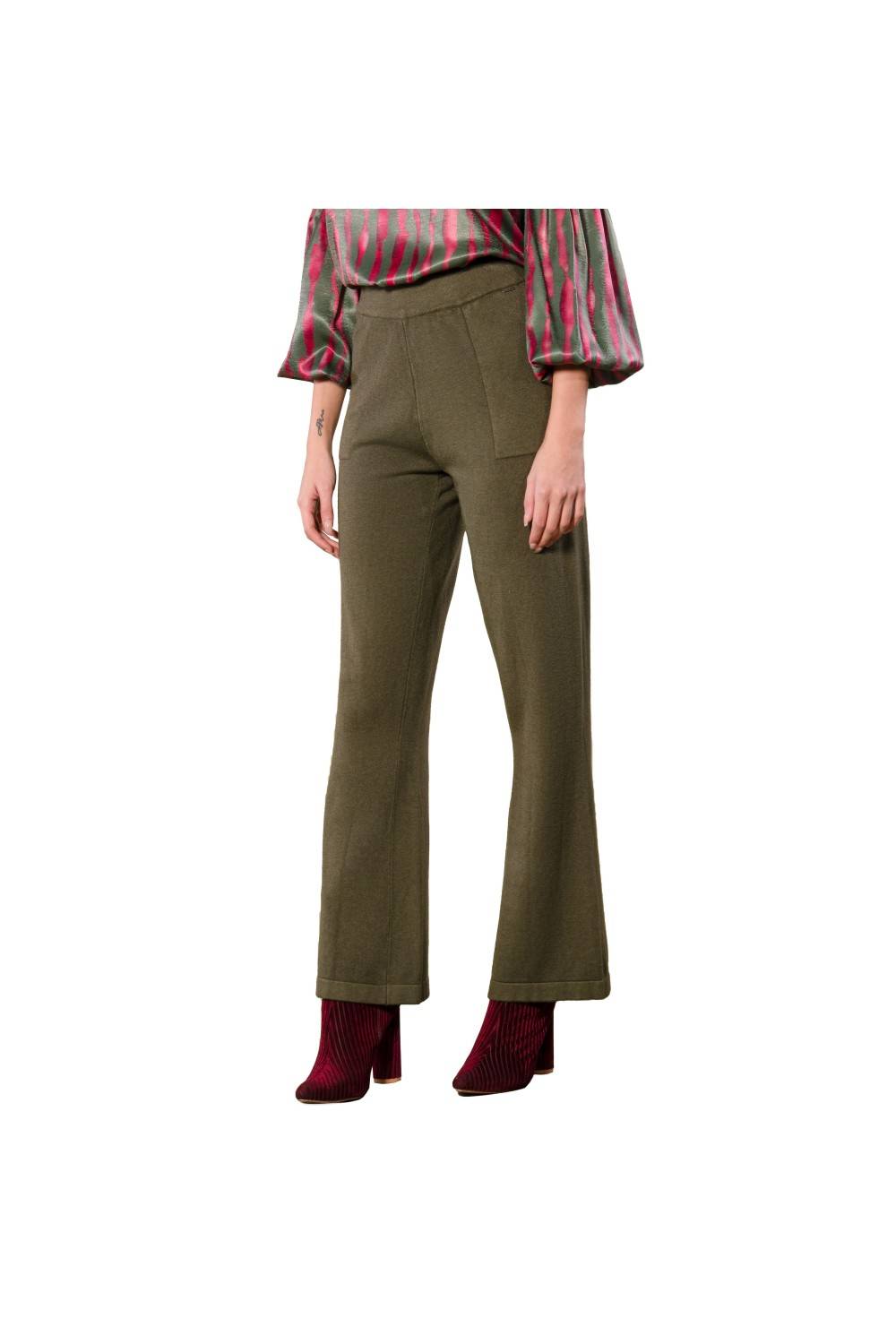 Nualy PANTALONE IN MAGLIA Nuova