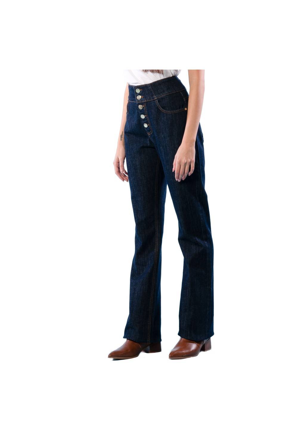 Nualy JEANS A ZAMPA CON BOTTONI Shopping Online