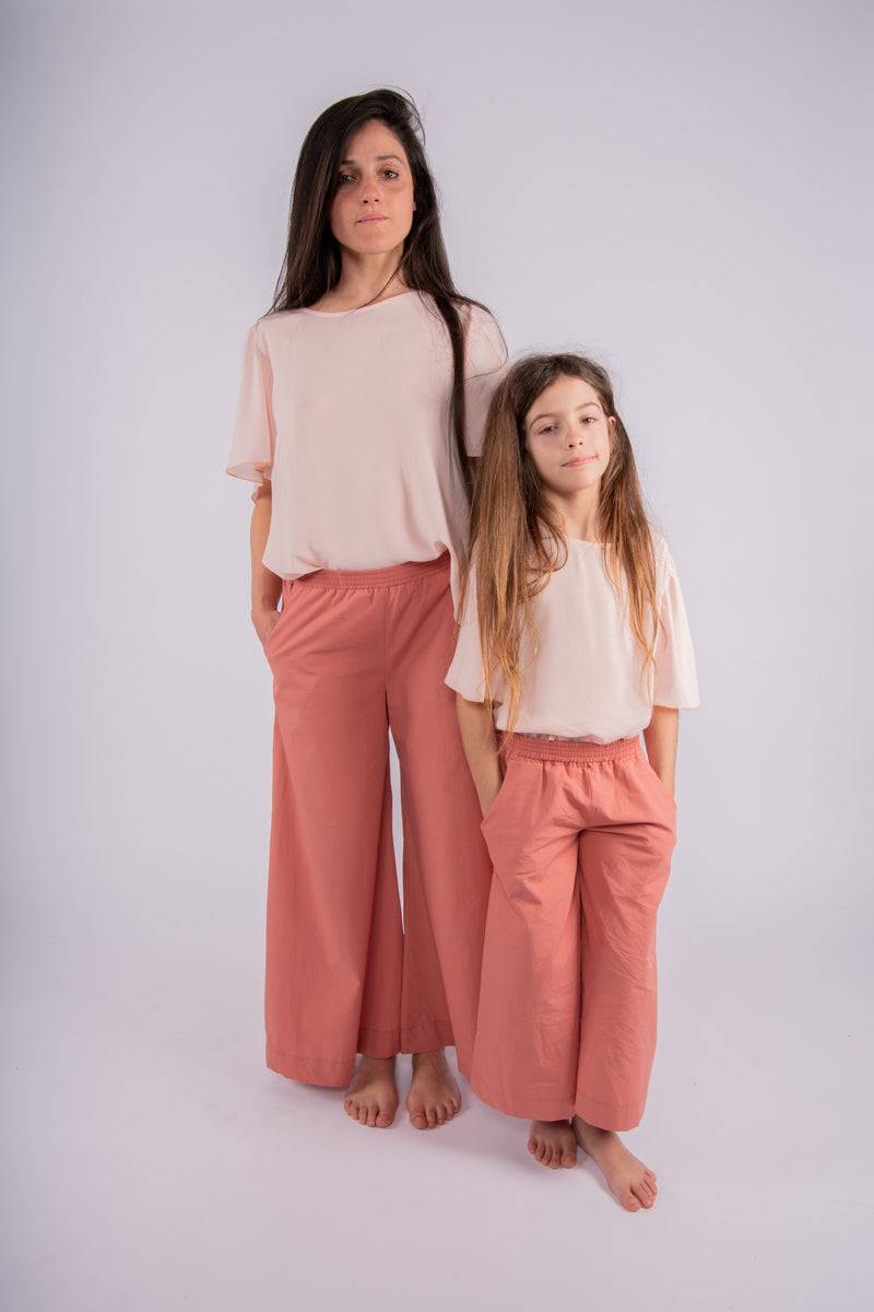 Olive E Miele PANTALONE MOLLIE POPELINE ARGILLA Moda