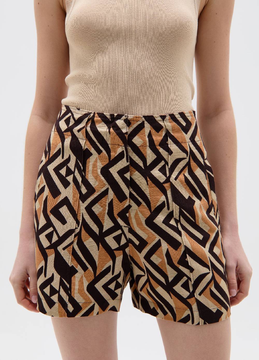 Ovs Shorts in lino e viscosa con pinces Negozio