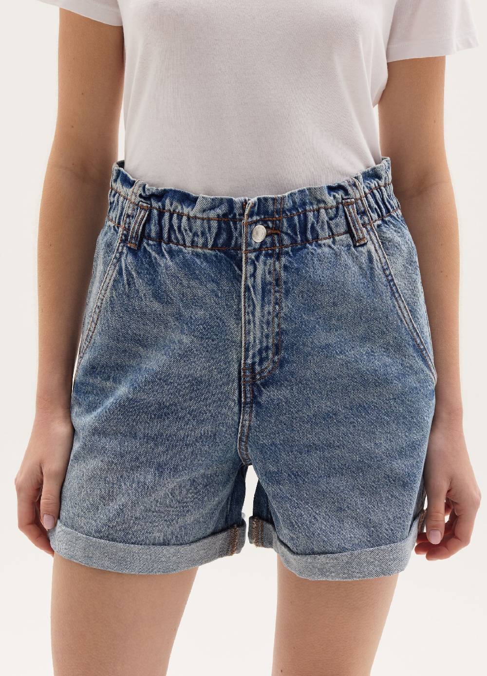 Ovs Shorts paper bag in denim Hotsell